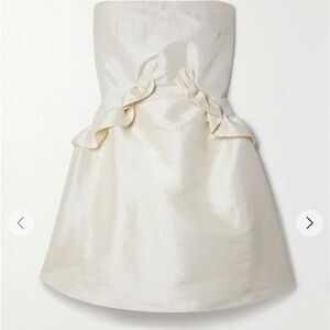 Kika Vargas Diana Strapless Ruffled taffeta mini dress